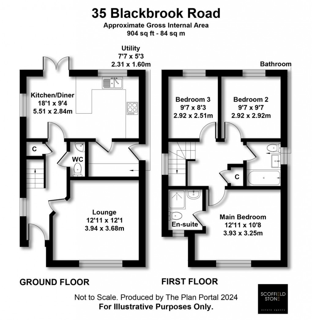Floorplan for Blackbrook Road, Hilton
