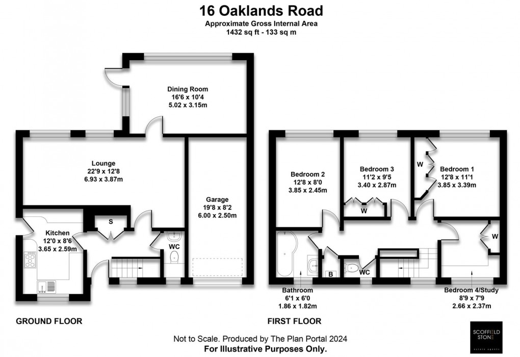 Floorplan for Oaklands Road, Etwall, Derby