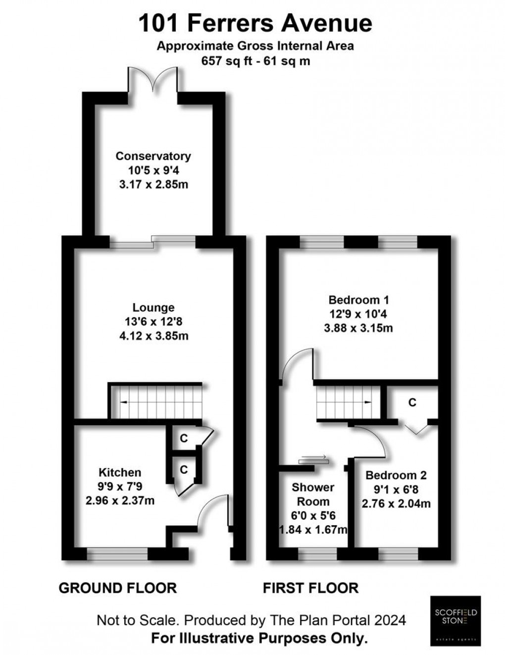 Floorplan for Ferrers Avenue, Tutbury