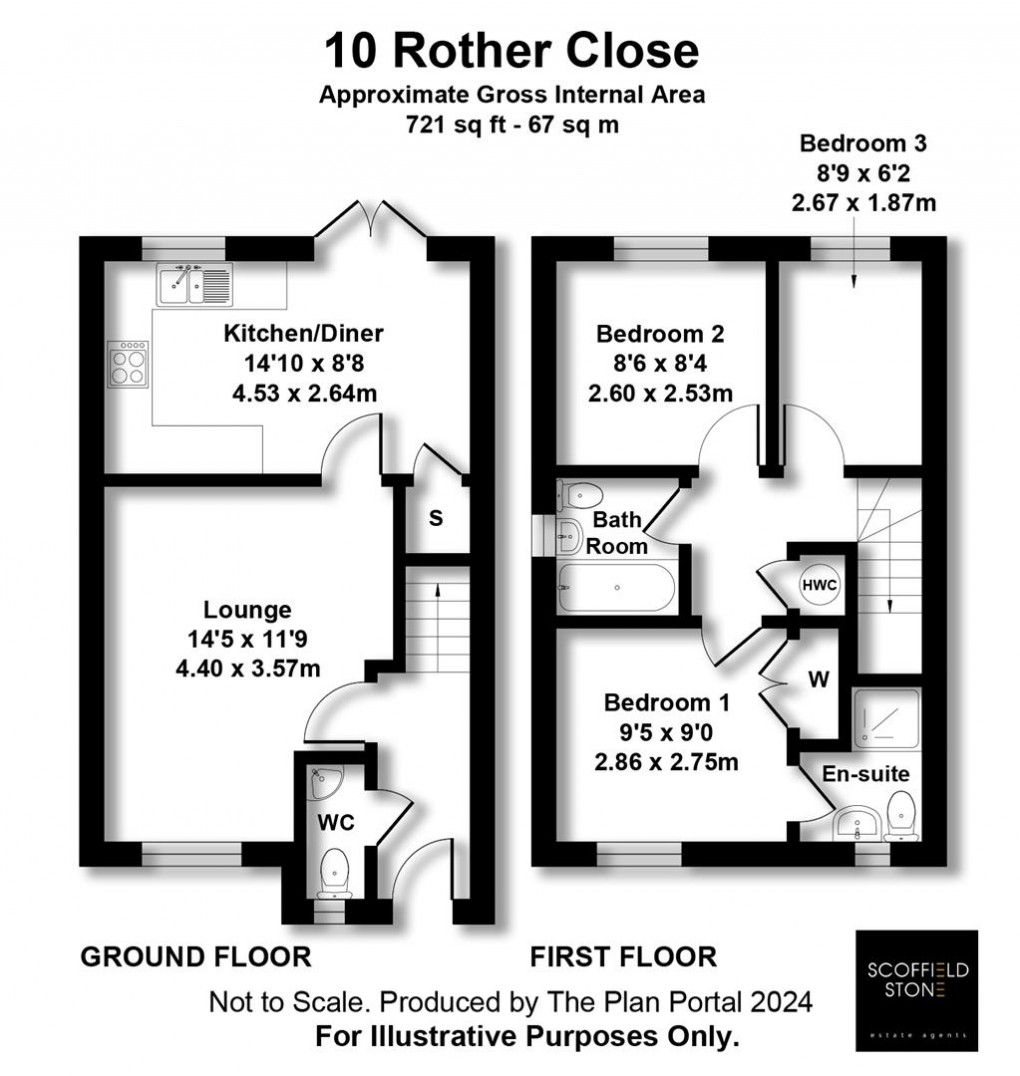 Floorplan for Rother Close, Hilton, Derby