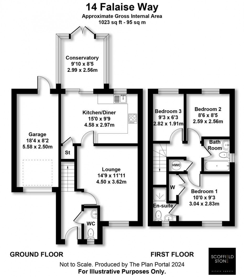 Floorplan for Falaise Way, Hilton, Derby