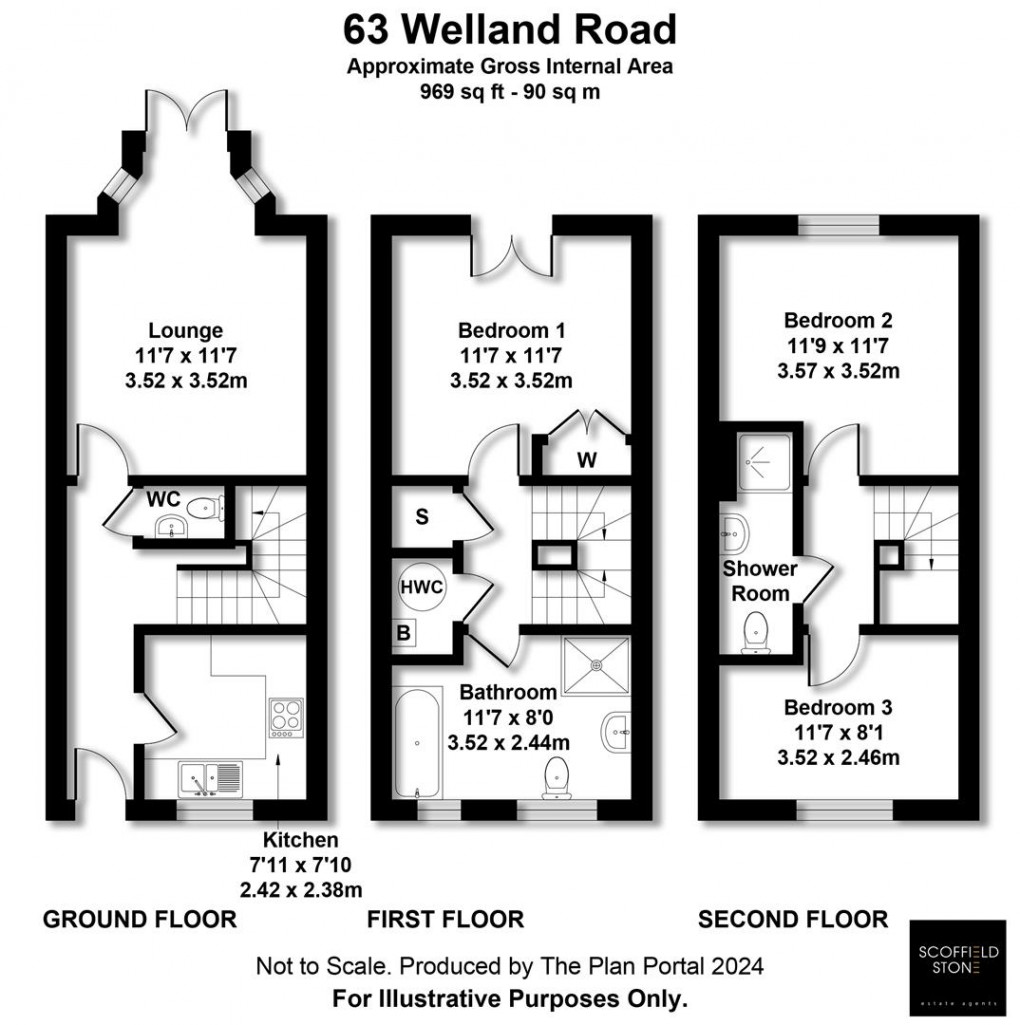 Floorplan for Welland Road, Hilton