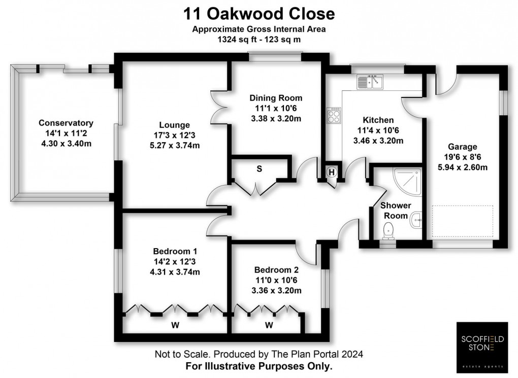 Floorplan for Oakwood Close, Hatton, Derby