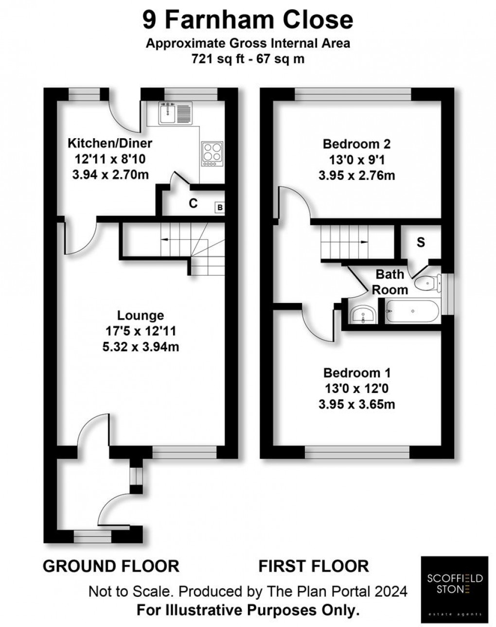 Floorplan for Farnham Close, Mickleover