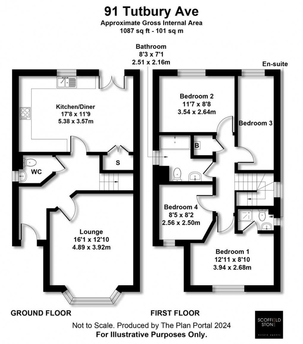 Floorplan for Tutbury Avenue, Littleover, Derby